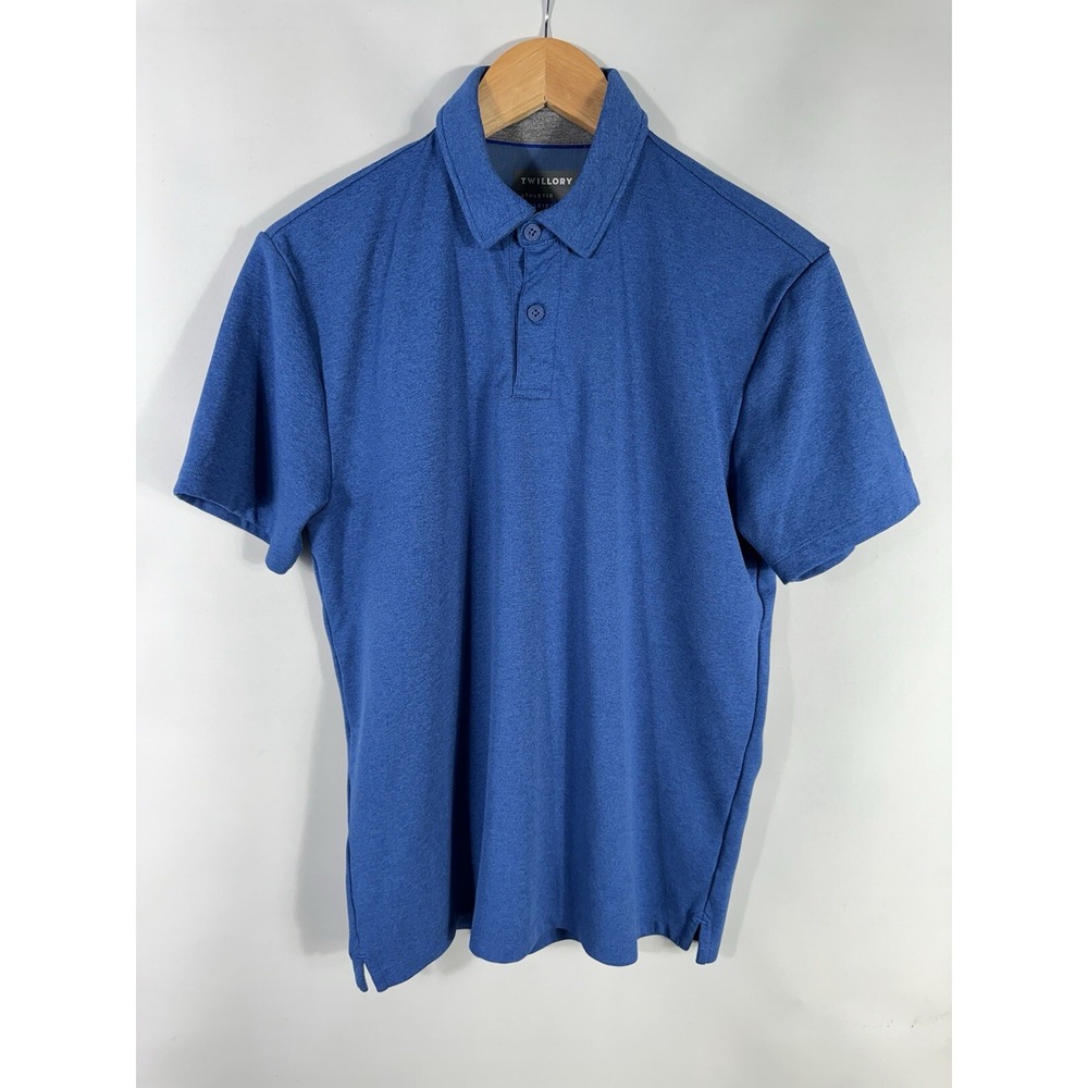 Twillory Men's Medium Blue Short Sleeve Athlounger Polo Shirt